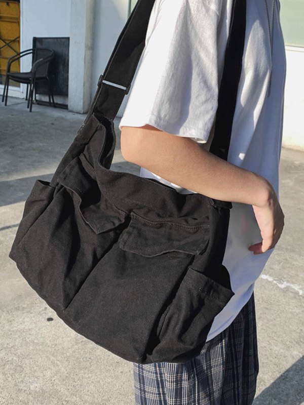 Large Canvas Satchel Bag-1